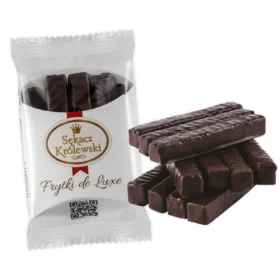 Sękacz Królewski – Frytki de Luxe w polewie 90 g bez opakowania i w opakowaniu – prezentacja produktu