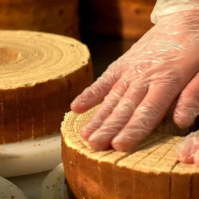 Königlicher Schichtkuchen (Baumkuchen) – Galerie – Produktion – Komposition 06